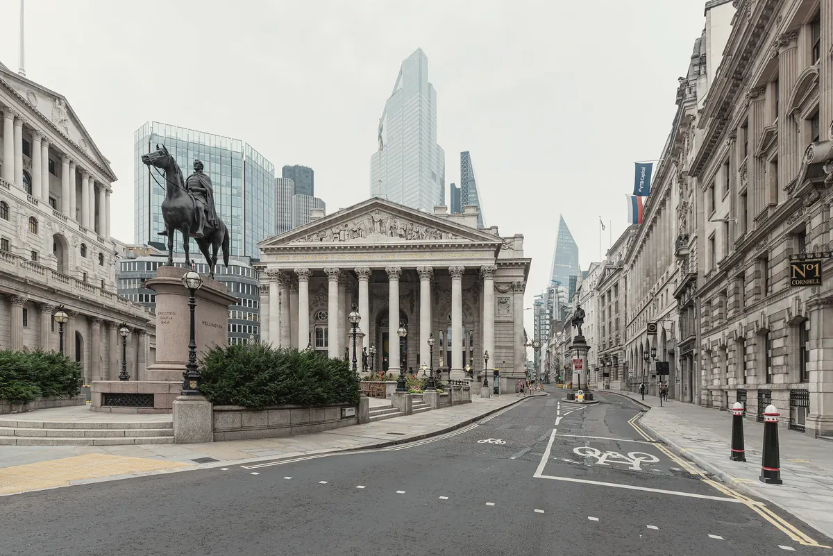 Royal Exchange and Bank Junction, City of London